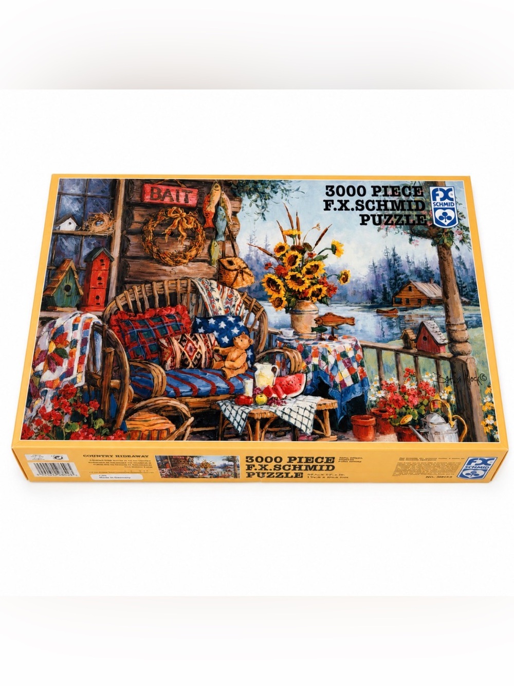 F.X. Schmid Country Hideaway 3000 Piece Jigsaw Puzzle Sealed Vintage 1997 NOS